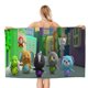 thumbnail image 1 of Wonderoos Toalla de playa de secado rápido con diseño temático, regalo para mujeres y niñas, ideal para cumpleaños, fans, amantes de la música, uso en la playa o al aire libre, 78 × 160 cm, 1 of 6