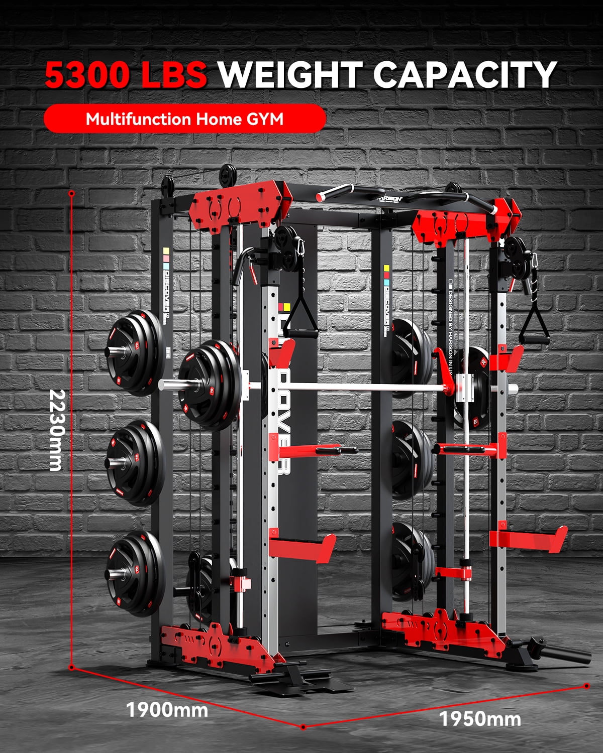 HARISON Smith Machine, Multifunctional Home Gym HR-30816