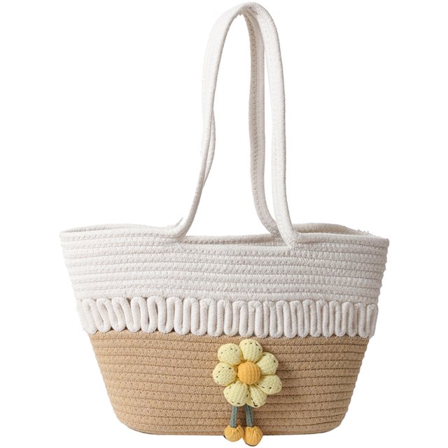 Bolso de mano tejido suave bolso Hobo de ganchillo bolso de viaje para la playa bolso de mano para mujer bolso de hombro para mujer bolso de mano de paja de gran capacidad
