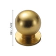 thumbnail image 3 of ONFD Round Brushed Brass Cabinet Knobs Kitchen Drawer Pulls For Home, 3 of 4