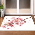 thumbnail image 2 of Sakura Pattern Flannel Doormat, Non-Slip Rubber Backing, Machine Washable, Indoor Outdoor Rug for Bedroom Bathroom Kitchen Porch Entryway Pet Mat, 2 of 10