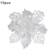 thumbnail image 2 of Kearding 10 Uds. Flores artificiales brillantes decoraciones para árboles de Navidad Navidad Kits de decoración para fiestas, 2 of 6