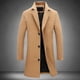 thumbnail image 2 of Abrigo clásico de lana para hombre, talla grande, cálido, de invierno, con una sola botonadura, largo, informal, ajustado, s202412241053, 2 of 3