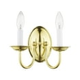 thumbnail image 3 of Livex Lighting Wall Sconce in Polished Brass, 3 of 9