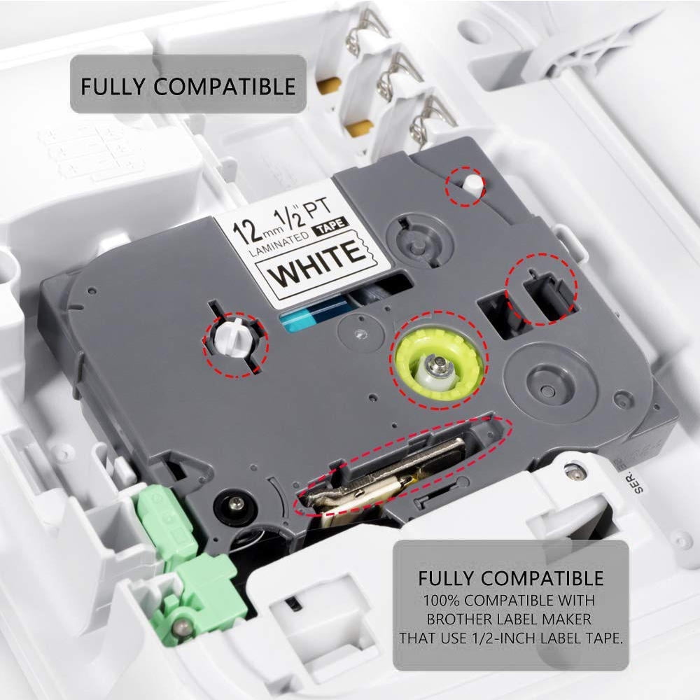 Moustache Brother TZe-231 Label Tape, 12mm (0.47