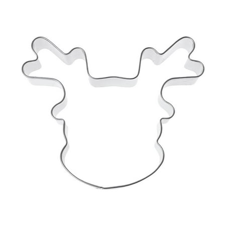 

Stainless Steel Cookie Cutter Biscuit Mold Christmas Deer Head Reindeer Mould D