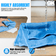 thumbnail image 5 of GRACE & KEDY Waffle Towel Set of 2-16x16 Inches Ultra-Absorbent, Quick-Drying Microfiber Cleaning Cloths - Lint-Free, Scratch-Free Towels for Kitchen, Home, Car, Glass, and More, 5 of 7