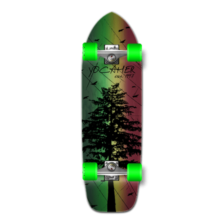 Yocaher Old School Longboard Complete - In the Pines Rasta