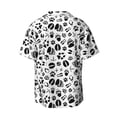 thumbnail image 4 of Goofa Black Footprints Printed Men's Casual Short-sleeved Shirt,Lightweight Breathable Button-down,Summer Casual men's top,Versatile Fashion shirt-X-Large, 4 of 7