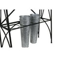 thumbnail image 6 of Contemporary Home Living 41" Gray and Black Plant Stand with 8 Galvanized Planter Pots, 6 of 7