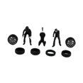 thumbnail image 2 of Figuras de pintadas a mano a escala 1:64, modelo de mecánico de automóviles, objetos de colección, dioramas, accesorios para fotografía de negro, 2 of 8