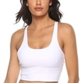thumbnail image 2 of Deportivo Mujer Sujetadores Deportivos con Espalda Cruzado Tirantes Acolchadas Alto Impacto para Entrenamiento Yoga Correr Fitness nine bull  M, 2 of 5