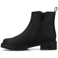 thumbnail image 3 of Journee Womens Junnah Pull-on Round Toe Block Heel Casual Comfort Chelsea Boots, Widths Available, 3 of 9