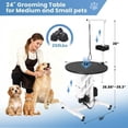 thumbnail image 7 of Accreate Electric Hydraulic Lift Dog Grooming Table 24 Inch – Rotating Desktop, Overhead Arm, Foot Remote, Tool Organizer, 250 lbs Capacity – Professional Pet Bathing Accessory, 7 of 7