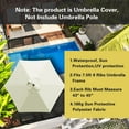 thumbnail image 2 of Bibana Replacement Canopy for 7.5ft Patio Umbrella, Market Umbrella Top with 6 Ribs, Outdoor Umbrella Cover (Beige), 2 of 6