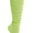 thumbnail image 5 of Lightweight Slouch Knee High Socks 3 Pairs Shoe Size 5-10 (Lemon Green), 5 of 10