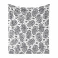 thumbnail image 1 of Hamsa Soft Flannel Fleece Throw Blanket, Protection from Devil Eye Pattern Yoga Mandala Art, Cozy Plush for Indoor and Outdoor Use, 70" x 90", Black White, by Ambesonne, 1 of 6