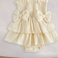 thumbnail image 4 of JUMEYU Dresses for Baby Girls Baby Girl Summer Clothes Infant Stripe Romper Dress Newborn Sleeveless Tutu Dresses Toddler Cute Outfit 0 3 6 9 12 18 24 Months (Light Yellow,0-3 Months), 4 of 5