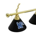 thumbnail image 2 of University of Memphis 3 Shade Billiard Light with Brass Fixture, 2 of 5
