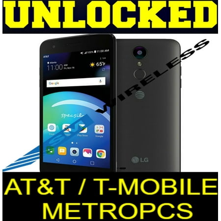 LG Phoenix 4 - (UNLOCKED) 16GB AT&T / T-Mobile / Family Mobile / Cricket / MetroPCS Smartphone, Black (LATEST