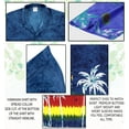 thumbnail image 4 of HAPPY BAY Men's Hawaiian Shirts Short Sleeve Button Down Shirt Mens Summer Shirts Casual Beach Holiday Hawaii Island Shirts for Men Funny XS Upside Down Palm, Dark Blue, 4 of 7