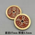 thumbnail image 4 of Ancient coin collection: Cinnabar master copper coins, mini square and round hole small mountain ghost Bagua pure copper charm coins., 4 of 4