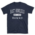 thumbnail image 1 of East Honolulu Hawaii Classic Established Men's Cotton T-Shirt, 1 of 1