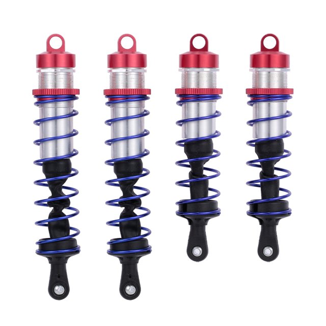 4 unids Amortiguador de Choque de Metal Amortiguador RC Partes del Coche para 1/8 JLB HSP DHK HPI Re Romacci Rojo