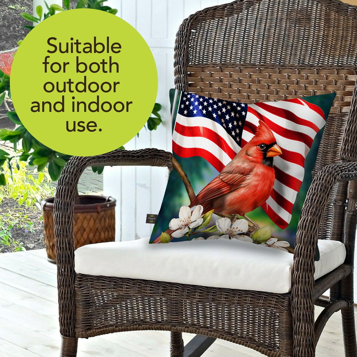 Briarwood Lane Spring Indoor/Outdoor Pillow 17x17 American Cardinal For Spring Pillow