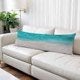 thumbnail image 3 of Summer Beaches Throw Pillow Covers Artistic Oceans Sea Wave Coastal Landscape Decorative Lumbar Pillow Cover Rectangle Cushion Case for Sofa Couch Bed Living Room Bedroom 20 X 54 Inches, 3 of 9