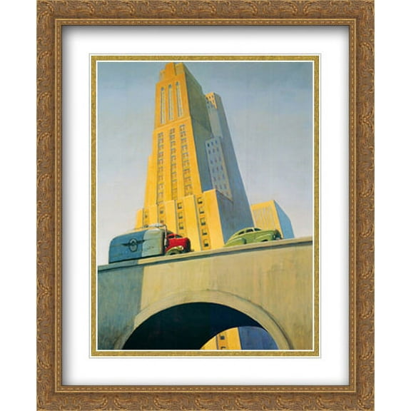 Scraper 2x Matted 28x37 Large Gold Ornate Framed Art Print by Robert LaDuke