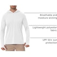 thumbnail image 2 of Men's Sun Protection Hoodie Rash Guard Shirts Long Sleeve UPF 50+ Swim Fishing Shirt with Hood Lightweight UV SPF, 2 of 11