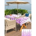 thumbnail image 5 of Outdoor Tablecloth with Umbrella Hole for Patio/Picnic/Party/Camping, Purple Waterproof Table Cloth Rectangle Table Cover Washable, Polka Dots Watercolor Abstract Art (54"x 80"), 5 of 8