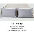 thumbnail image 2 of Bamboo Pillowcase Bedding Pillow Cases - King Pillow Case Set of 2, Cooling Bed Pillowcases with Envelope Closure, Soft Cool Luxury Great for Hair Skin or Hot Sleepers (Grey King Size), 2 of 6