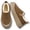 Brown, variant on Platform Slip On Ankle Bootie Slippers for Women Fleece Lined Thick Sole Closed Back Warm Winter Bootie Slippers for Indoor Outdoor Daily Wear