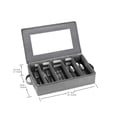thumbnail image 2 of Grey Flatware Storage Case Box,Tableware Cutlery Utensil Storage Container with Cover/Lid,Silverware Organizer and Adjustable Compartments for Flatware Organization, 2 of 6