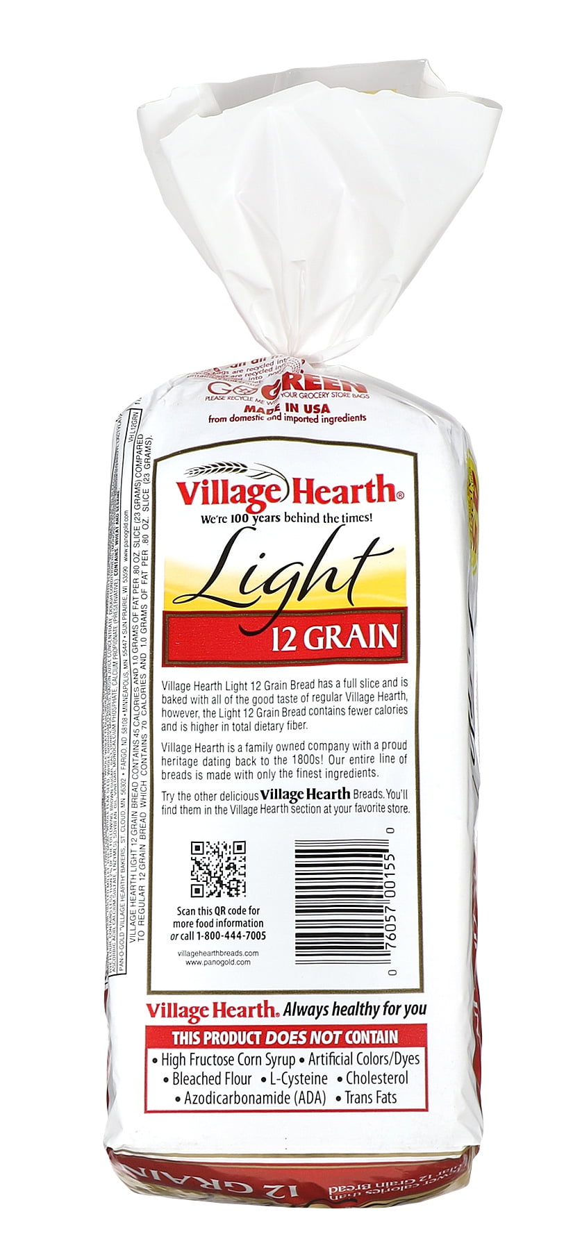 Village Hearth Light Grain Bread, 16 oz