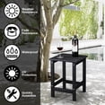 thumbnail image 3 of Tcbosik Square Outdoor Side Table, Storage Patio End Table, HDPE Side Table for Backyard Pool Porch Garden Lawn, 14"W x 14"D x 18.5"H (Black), 3 of 10