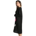 thumbnail image 2 of Just Love Women's Elegant Long Sleeve Nightgown: Comfortable Sleepwear for a Relaxing Night's Rest (Black - I Heart Sleep, 4X), 2 of 3