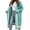Mint Green, variant on Chouyatou Women's Color Block Vertical Striped Open Front Oversized Hooded Long Cardigan Sweaters with Pockets