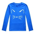 thumbnail image 1 of TIEVOSA Garçons Filles Automne Manches Longues T-Shirt à Imprimés de Chat Dessin Animé Hauts 2-10 Ans, 1 of 4
