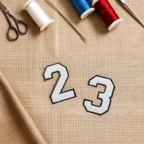 PTOOTP Chenille Number Iron- Patches, Washable Embroidered Appliques for Jackets, Hats, Clothing, and Accessories