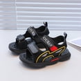 thumbnail image 2 of TOWED22 Boys Sandals with Adjustable Straps Open-Toe Summer Outdoor Sport Sandals for Toddler/Little/Big Kid(Black,3), 2 of 5