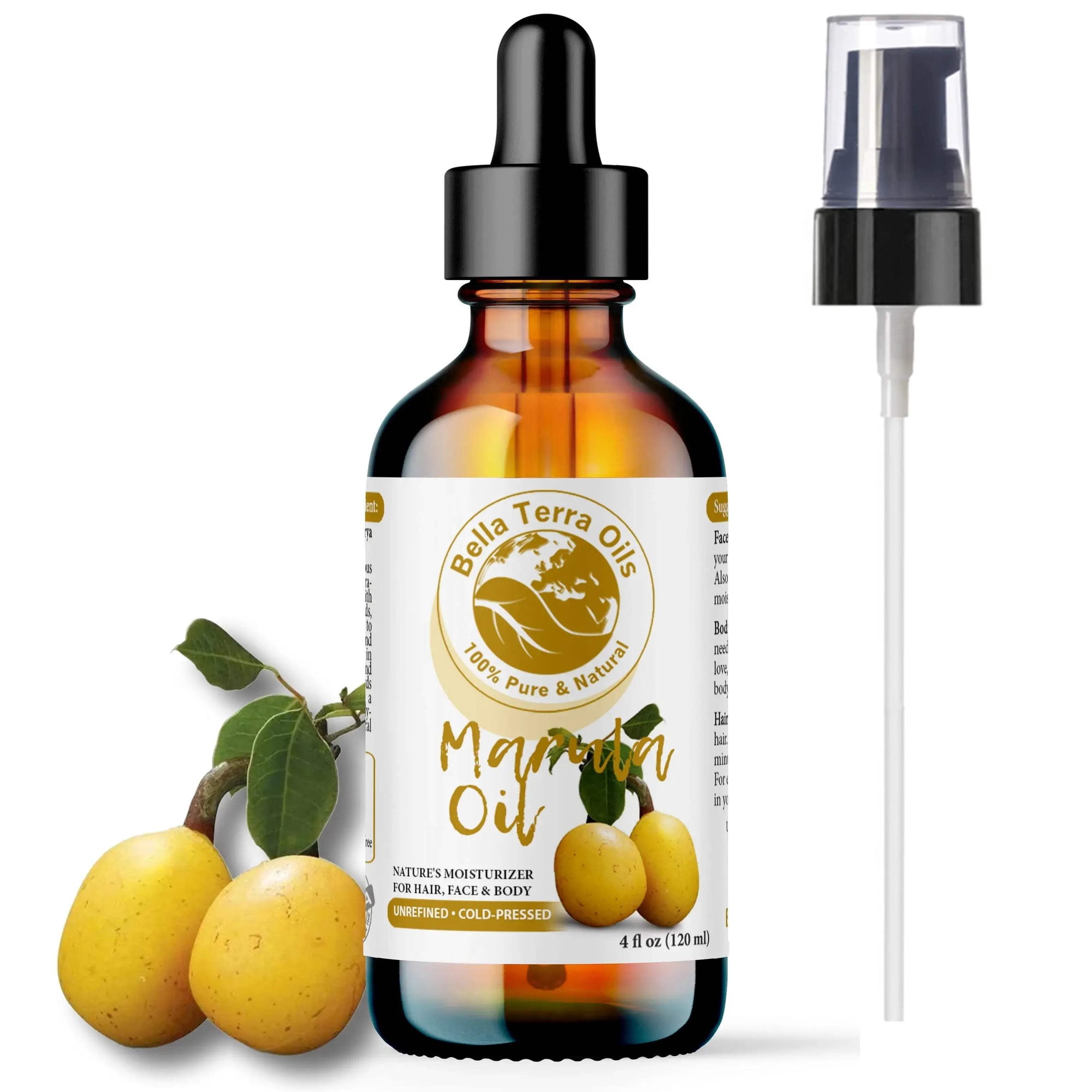 Organic Cold-Pressed Marula Oil 100% Pure Skin Hair Face Anti-Aging Moisturizer