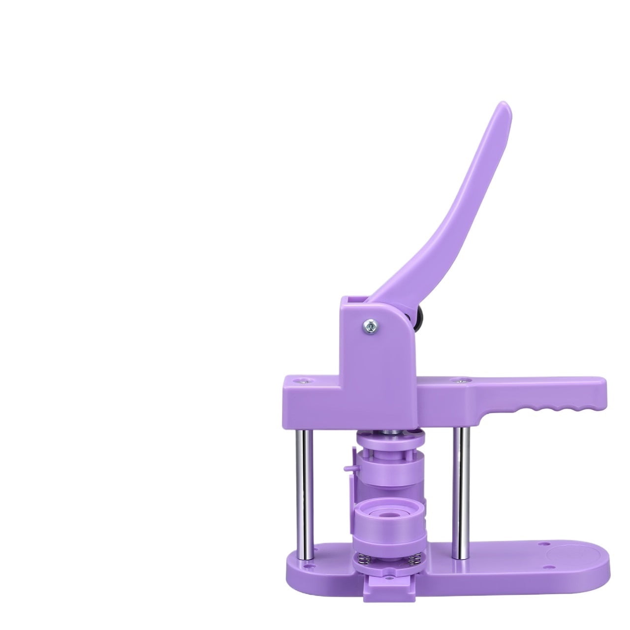 Upgraded Button Badge Maker Machine 58mm Purple Button Pin Press Machine with 100Pcs Supplies ,Beginner-Friendly