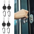 thumbnail image 3 of Fosa 4pcs Telescopic Keychain Anti‑Theft Creative Retractable Key Nylon Rope Outdoor Carabiner Holder for Mobile Phones Wallets,Phones Retractable Keychain,Carabiner Holder, 3 of 8