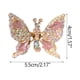 thumbnail image 3 of Pinza de pelo de mariposa con pedrería móvil para mujer - Horquilla 3D con alas aleteantes, 2,17 x 1,57 pulgadas, accesorio para el pelo para bodas y fiestas, 3 of 5