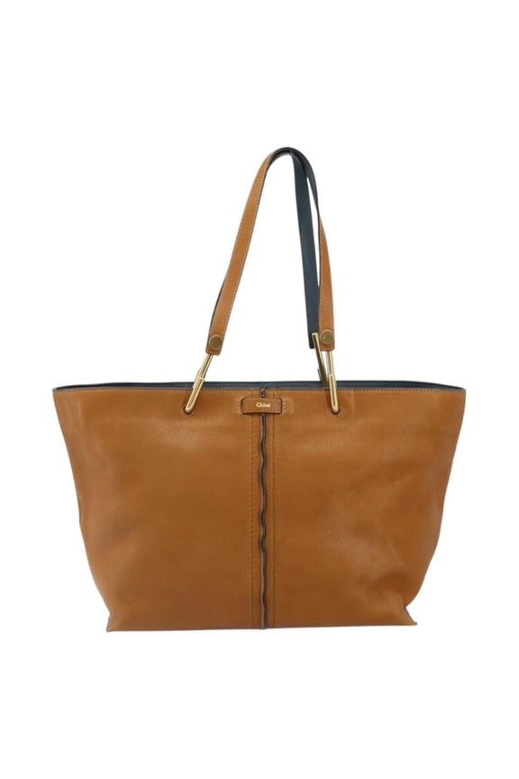 Pre-Owned Chloe Keri Tote Leather Brown Leather Tote Bag Bag