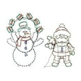 thumbnail image 1 of ProductWorks Pro Line Christmas Yard Decorations, 60" Snowman & 48" Santa, 1 of 12