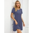 thumbnail image 5 of ANYJOIN Women's Summer Casual T Shirt Dresses Short Sleeve Swing Dress Pockets M, 5 of 6